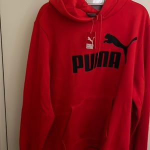 Red puma hooded sweatshirt